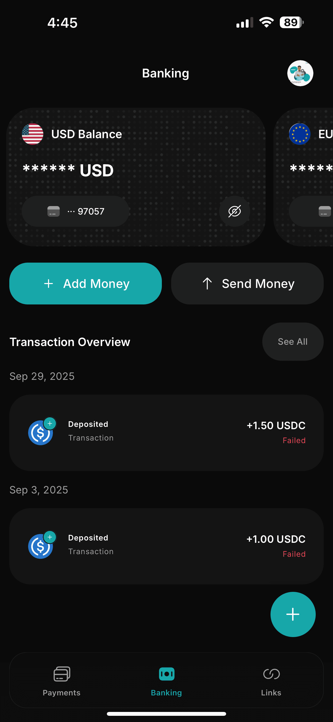 Mobile Banking Interface