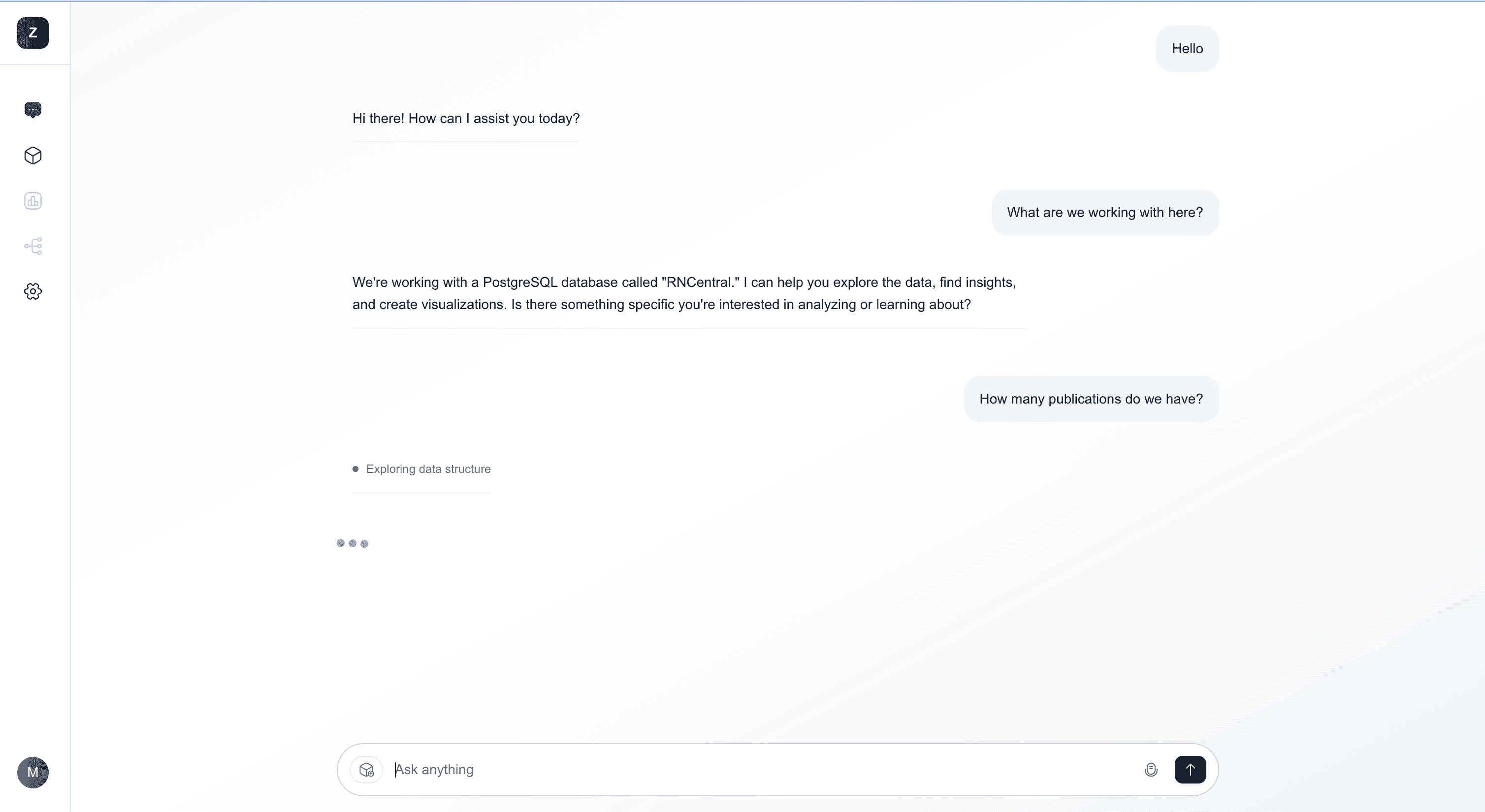 Conversational data exploration
